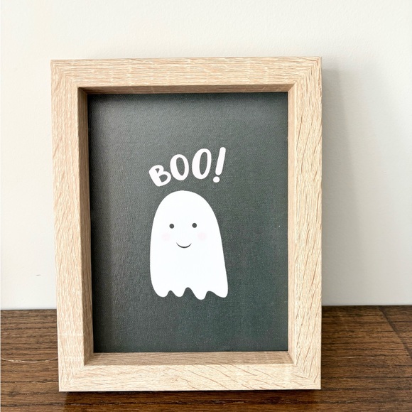 🖤👻Halloween VIRAL black boo ghost Box Sign 8" X 10" - Picture 4 of 4